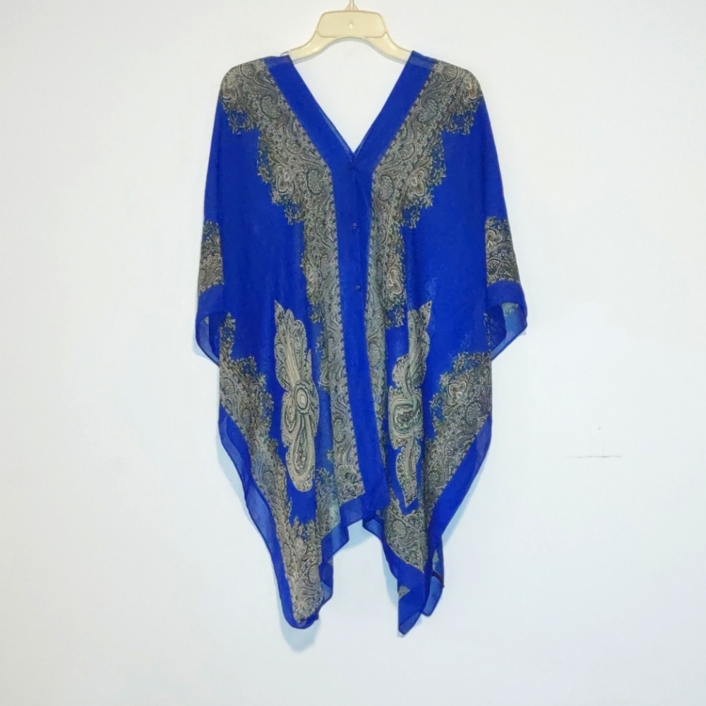 Blue multi use Scarf/shawl